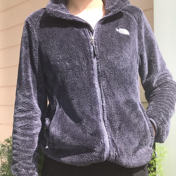 Dark purple/navy fuzzy north face jacket - Picture 8 of 8